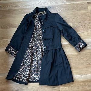 Betsey Johnson Coat; Betsey Johnson Black Trench Coat S